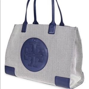 Tory Burch NEW Ella Canvas Tote Navy
